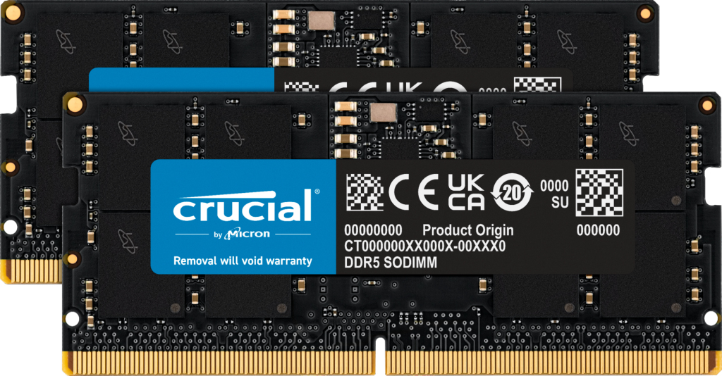 Image of Crucial CT2K16G48C40S5 memory module 32 GB 2 x 16 GB DDR5 4800 MHz