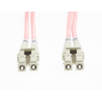 4Cabling 3m LC-LC OM1 Multimode Fibre Optic Cable| 3mm Oversleeving | Salmon Pink