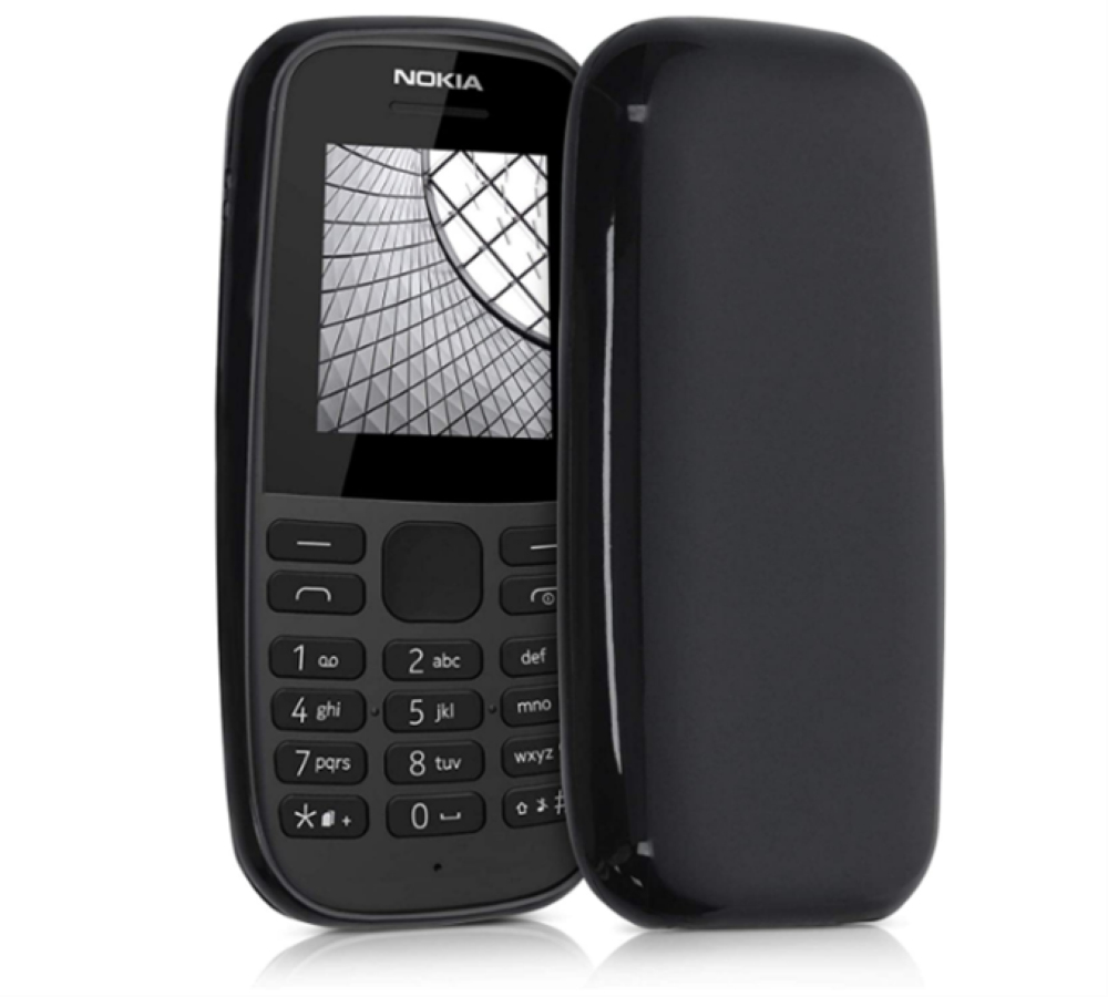 JLC Nokia 105 (2019) Black Silicone Gloss Edge Case - Black