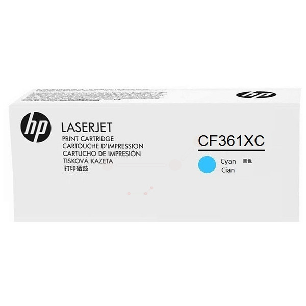 HP CF361XC/508X Toner Cartridge Cyan Contract. 9.5K Pages ISO/IEC 1979