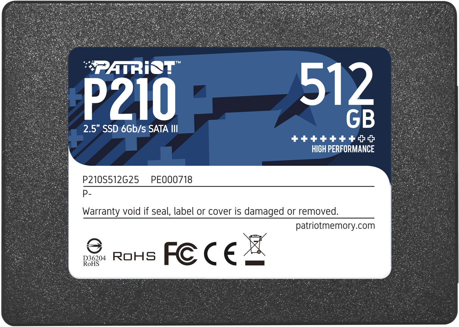 Image of Patriot Memory P210 2.5" 512 GB Serial ATA III
