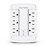 CyberPower CSB6WS surge protector White 6 AC outlet(s) 125 V 70.9" (1.8 m)