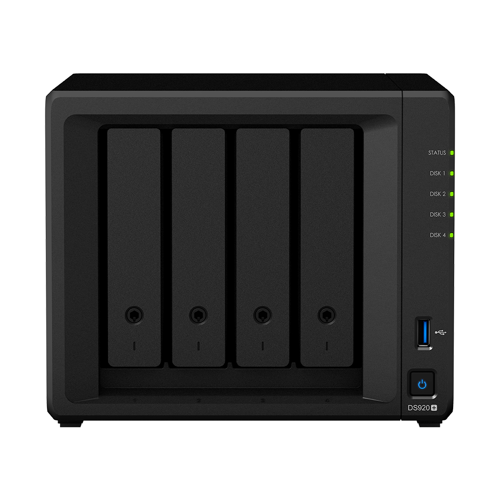 Synology DiskStation DS920+ NAS/storage server Mini Tower Ethernet LAN Black J4125