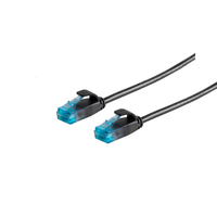 Image of shiverpeaks TP-Patchkabel Cat.6 U/UTP slim schwarz 1.0m - Cable -...