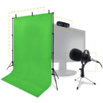 Steelplay 4-In-1 Streamingkit Pro Hd - Greenscreen, Microfoon, Tripod, Full Hd Webcam