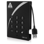 Apricorn Aegis Padlock USB 3.0 500GB external hard drive 5400 RPM USB Type-A 3.2 Gen 1 (3.1 Gen 1) Black