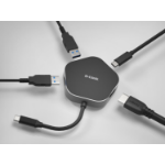 D-Link DUB-M420 notebook dock & poortreplicator Bedraad Thunderbolt 3 Zwart, Zilver