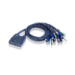 ATEN 4-portars KVM-switch med USB-/VGA-/ljudkabel (0,9 m, 1,2 m)