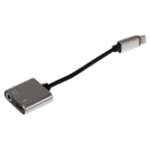 Maplin Lightning Connector to 3.5mm Headphone Audio Jack + Lightning Charging Port Adapter