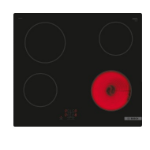 Bosch Serie 2 PKE61RAA8B hob Black Built-in 60 cm Ceramic 4 zone(s)