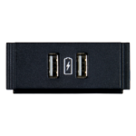 AMX HydraPort HPX-N102-USB-PC - outlet outlet box Black