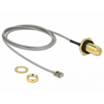 DeLOCK 89927 coaxial cable 0.5 m RP-SMA MHF I LK Black, Grey