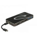 DeLOCK USB Type-C 3.2 Dockingstation 4K HDMI DP / 1080p VGA, USB Hub und PD 3.0