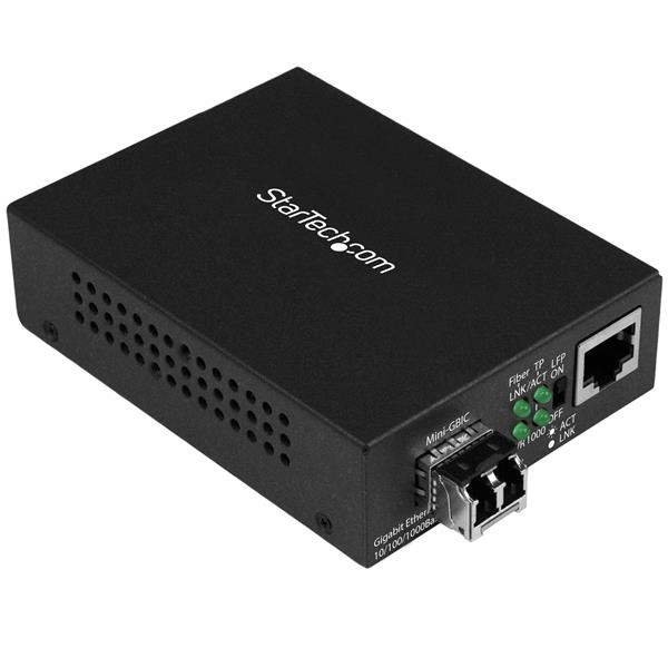 Image of StarTech.com Gigabit Ethernet Fiber Media Converter - Compact -...