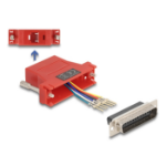 DeLOCK 67094 cable gender changer D-Sub 25 RJ12 Red