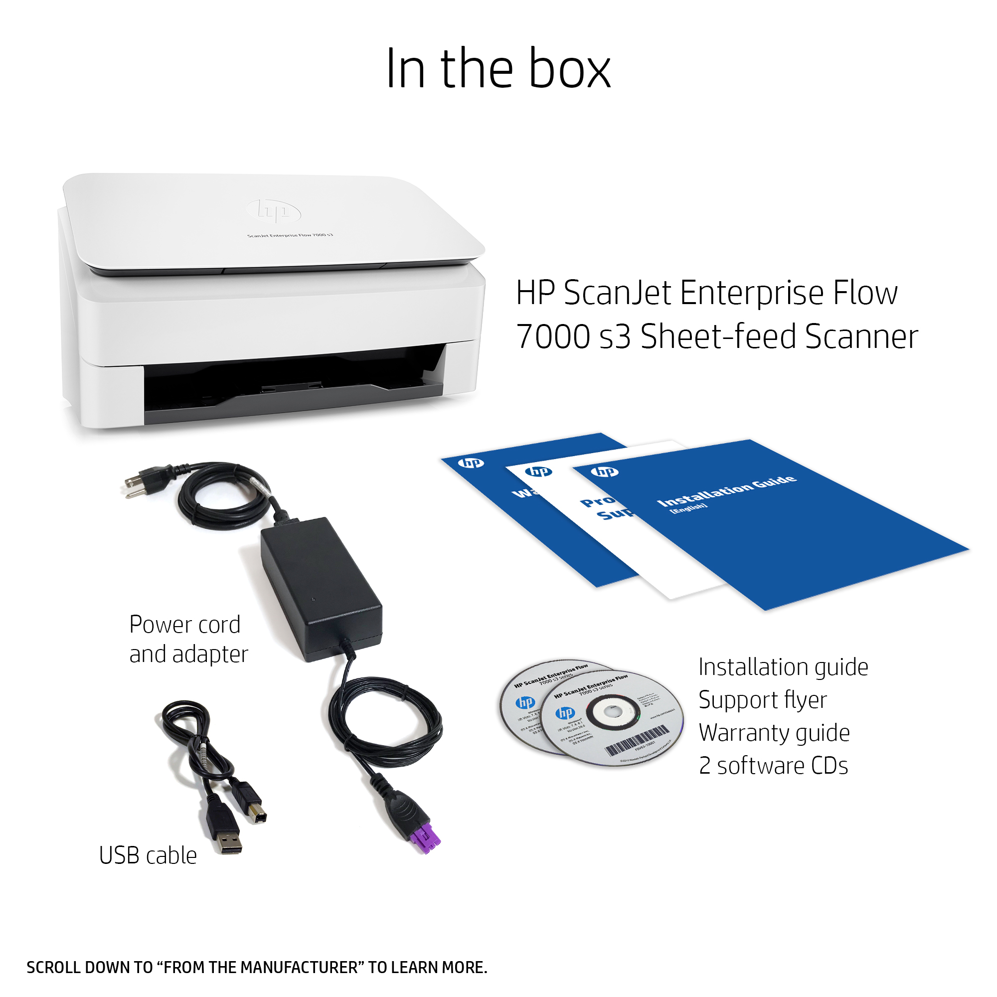 HP Scanjet Enterprise Flow 7000 s3 Sheet-feed Scanner