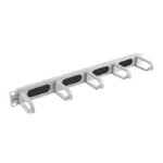 Equip 19" Rack Mount Cable Management Panel with Brush, Grey