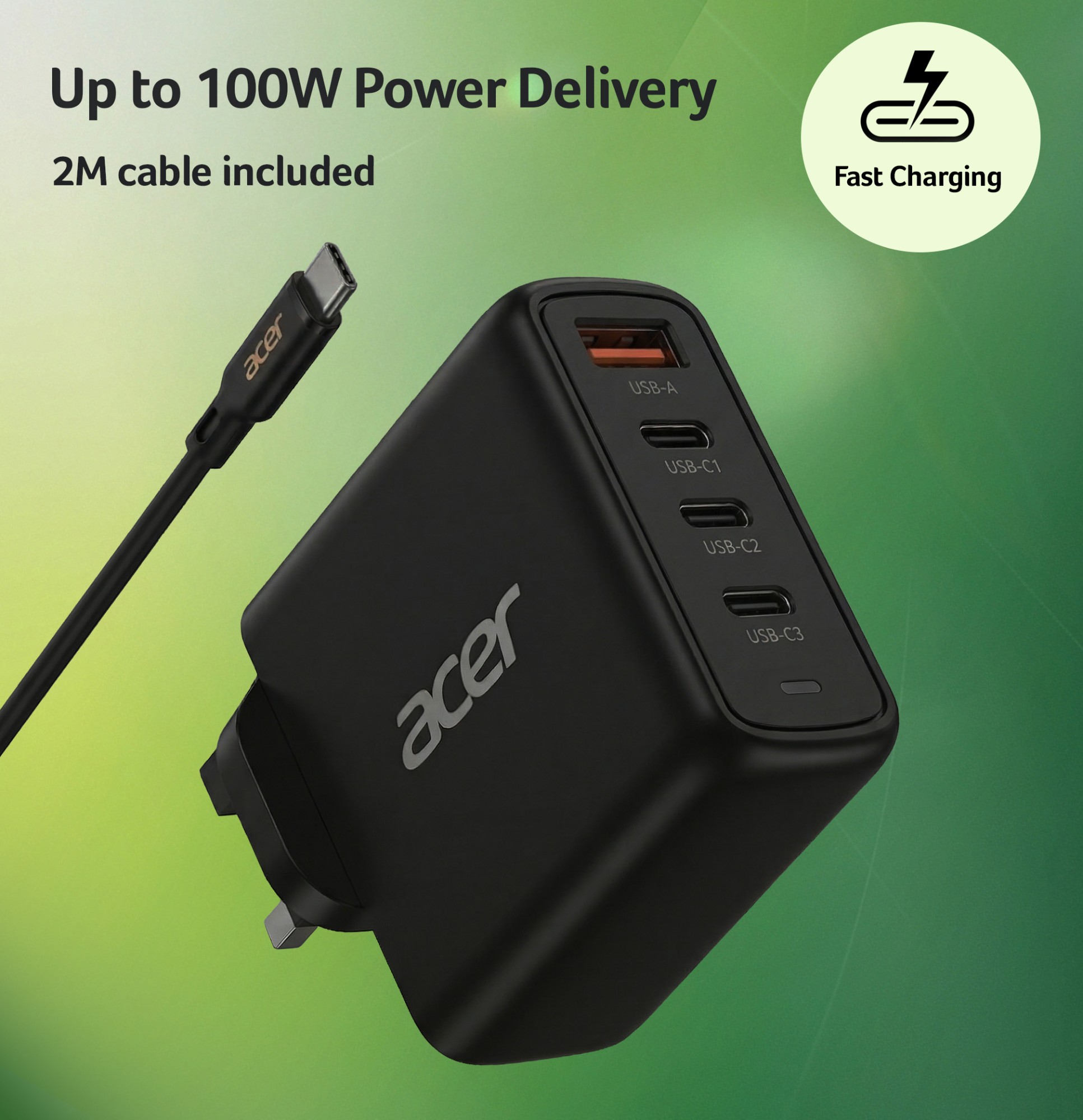 100W PD CHARGER 3X USB-C 1X USB-A thumbnail