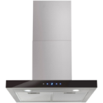 electriQ 60cm Touch Control Slimline Chimney Hood - Stainless Steel