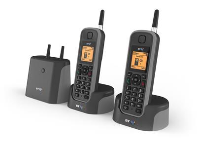 Image of British Telecom Elements 1K Twin DECT telephone Black