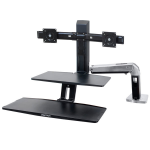 Ergotron WorkFit -A 61 cm (24") Black Desk
