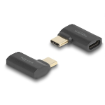 DeLOCK USB Adapter 40 Gbps USB Type-C PD 3.1 240 W male to female angled left / right 8K 60 Hz
