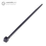 connektgear Plastic Releasable / reusable Cable Ties 150mm x 7.6mm - Pack of 100 Black