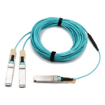 Axiom MFA7U40-H010-AX InfiniBand/fibre optic cable 393.7" (10 m) OSFP 2x QSFP56 AOC Aqua color, Stainless steel