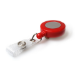 Digital ID Red Card Reels with Reinforced ID Straps with Silver Sticker (Pack of 50)