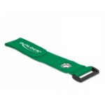 DeLOCK Hook-and-loop cable tie with Loop and Fastening Eyelet L 280 x W 38 mm green 3 pieces