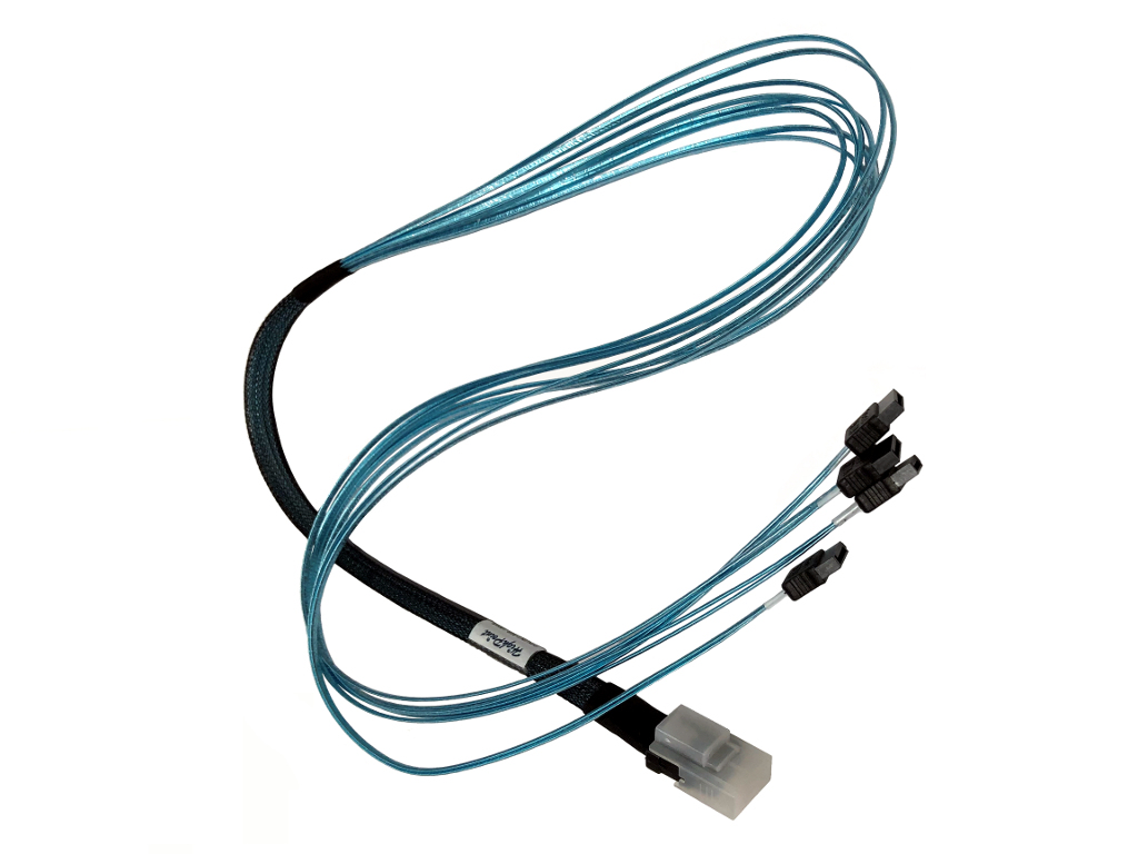 INT-MS-1M4SC Highpoint Cable INT-MS-1M4SC SFF-8087 to 4x SATA Cable 1M 39.37inches Retail