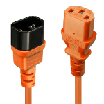 Lindy 0.5m IEC Extension Cable, Orange