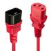 Lindy 0.5m C14 to C13 Extension Cable, red