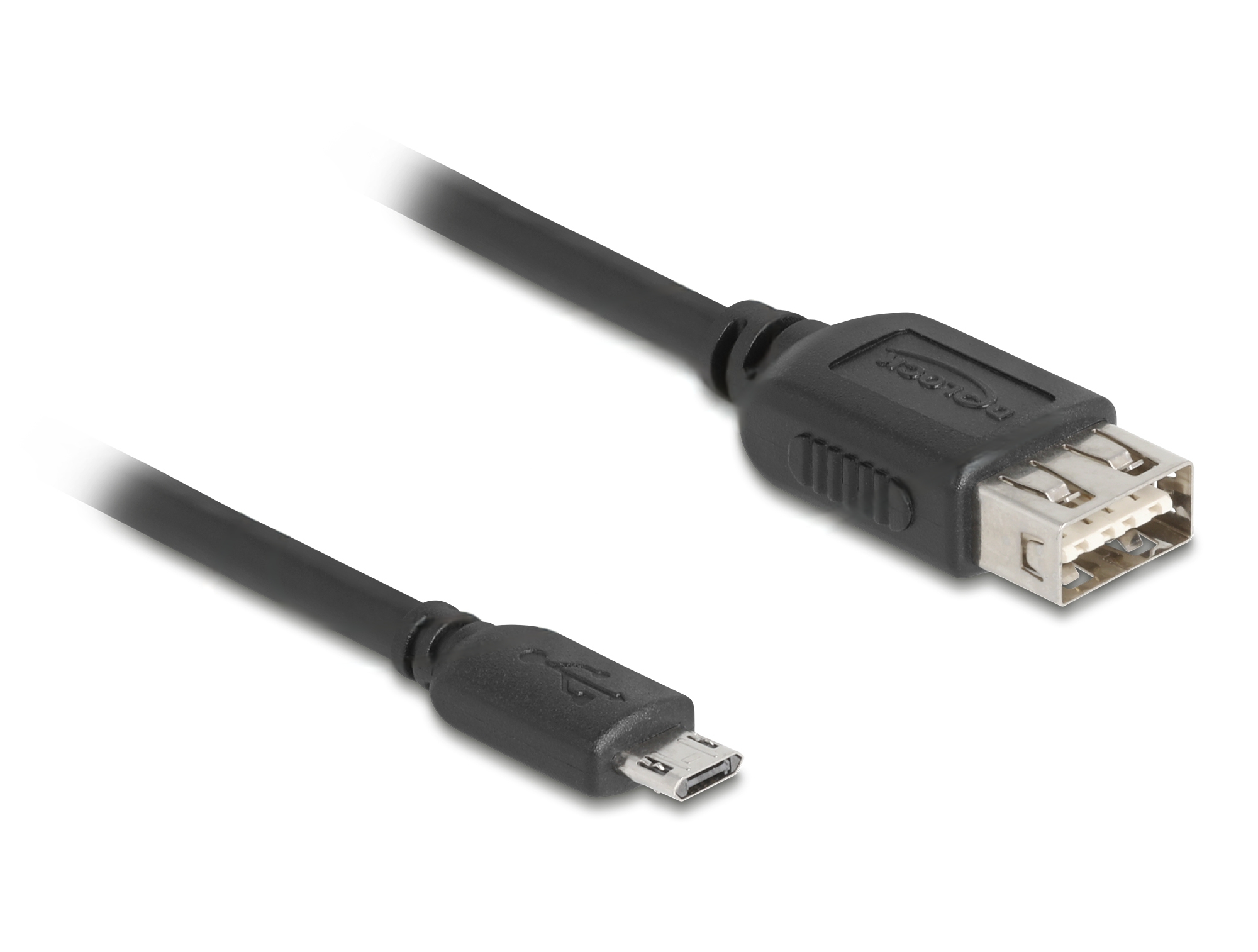 DeLOCK 81518 USB cable USB 2.0 1 m Micro-USB B USB A Black