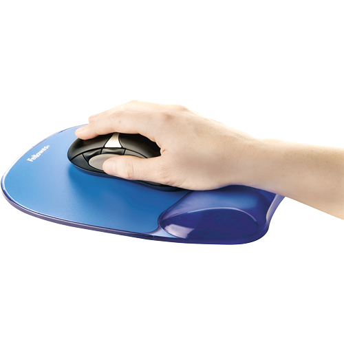 Fellowes Crystals Gel Mouse Pad Blue 9114106