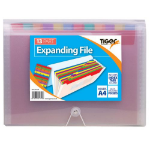 Tiger Rainbow Expanding File Polypropylene A4 13 Part Clear - 301799
