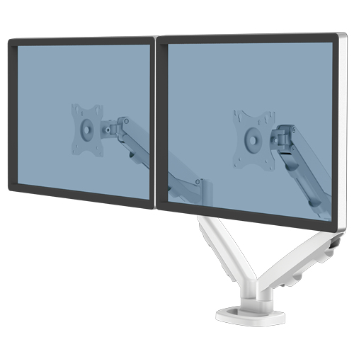 Image of Fellowes Eppa Dual Monitor Arm - White