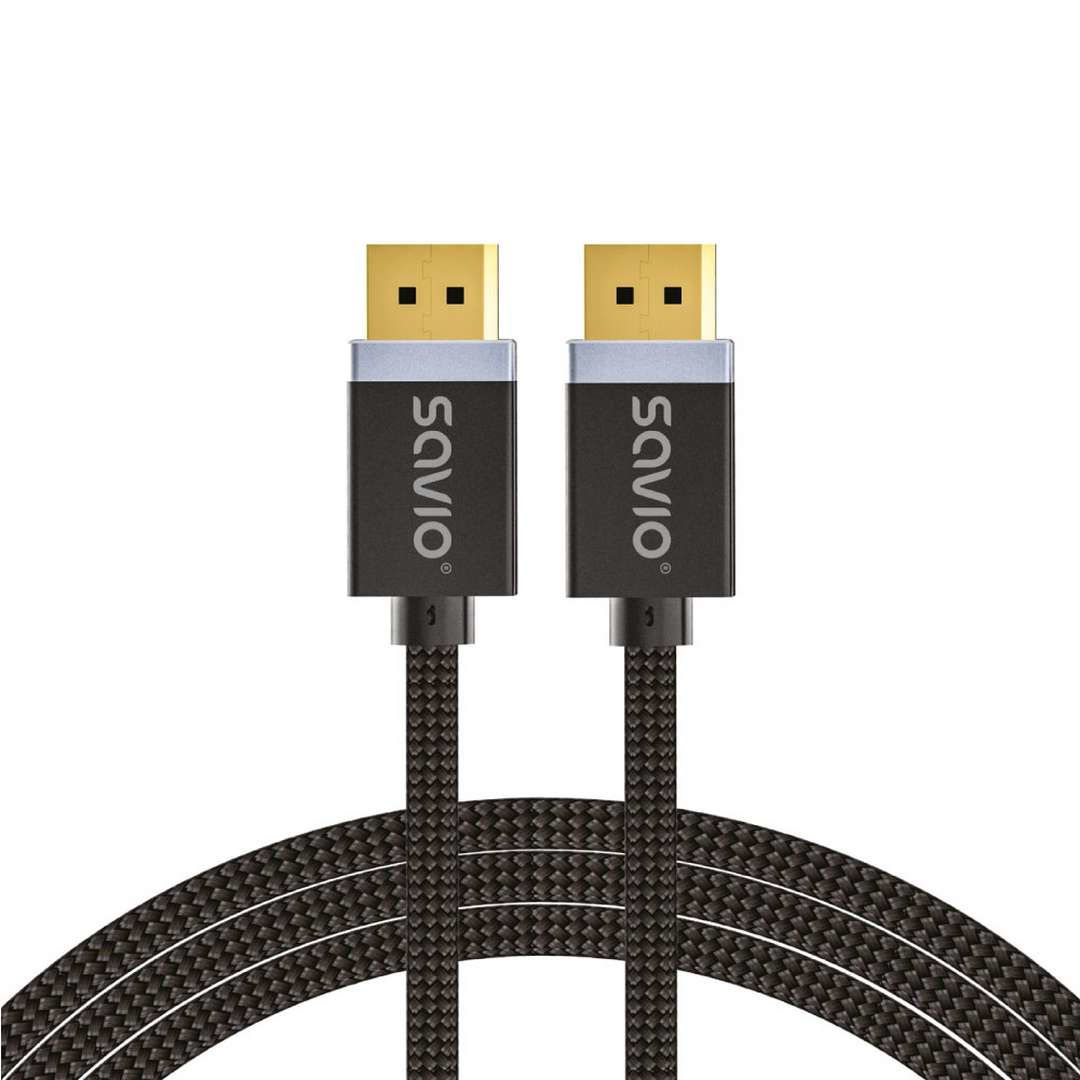 Savio DisplayPort cable 2 m Black CL-166