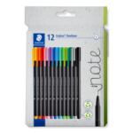 Staedtler 334 C12 fineliner Superfine Black, Blue, Green, Grey, Light Blue, Light Green, Orange, Pink, Red, Violet, Yellow 12 pc(s)