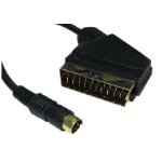 Cables Direct 2SV-01 video cable adapter 1.5 m SCART (21-pin) S-VHS Black