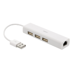 Deltaco USB2-LAN3 laptop dock/port replicator USB 2.0 White