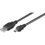 Microconnect USBAMB510 USB cable USB 2.0 10 m USB A Mini-USB B Black  Chert Nigeria