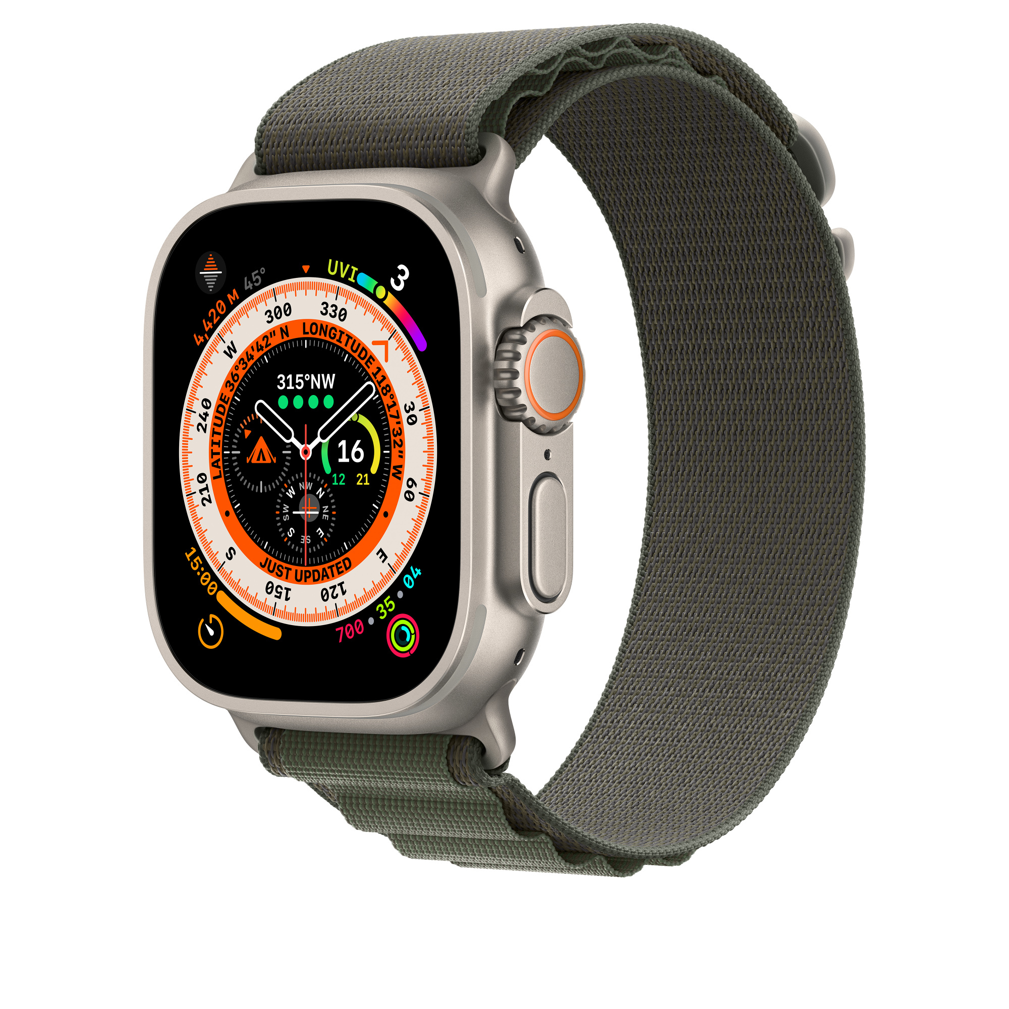 Image of Apple MQE23ZM/A Smart Wearable Accessories Band Green Polyester