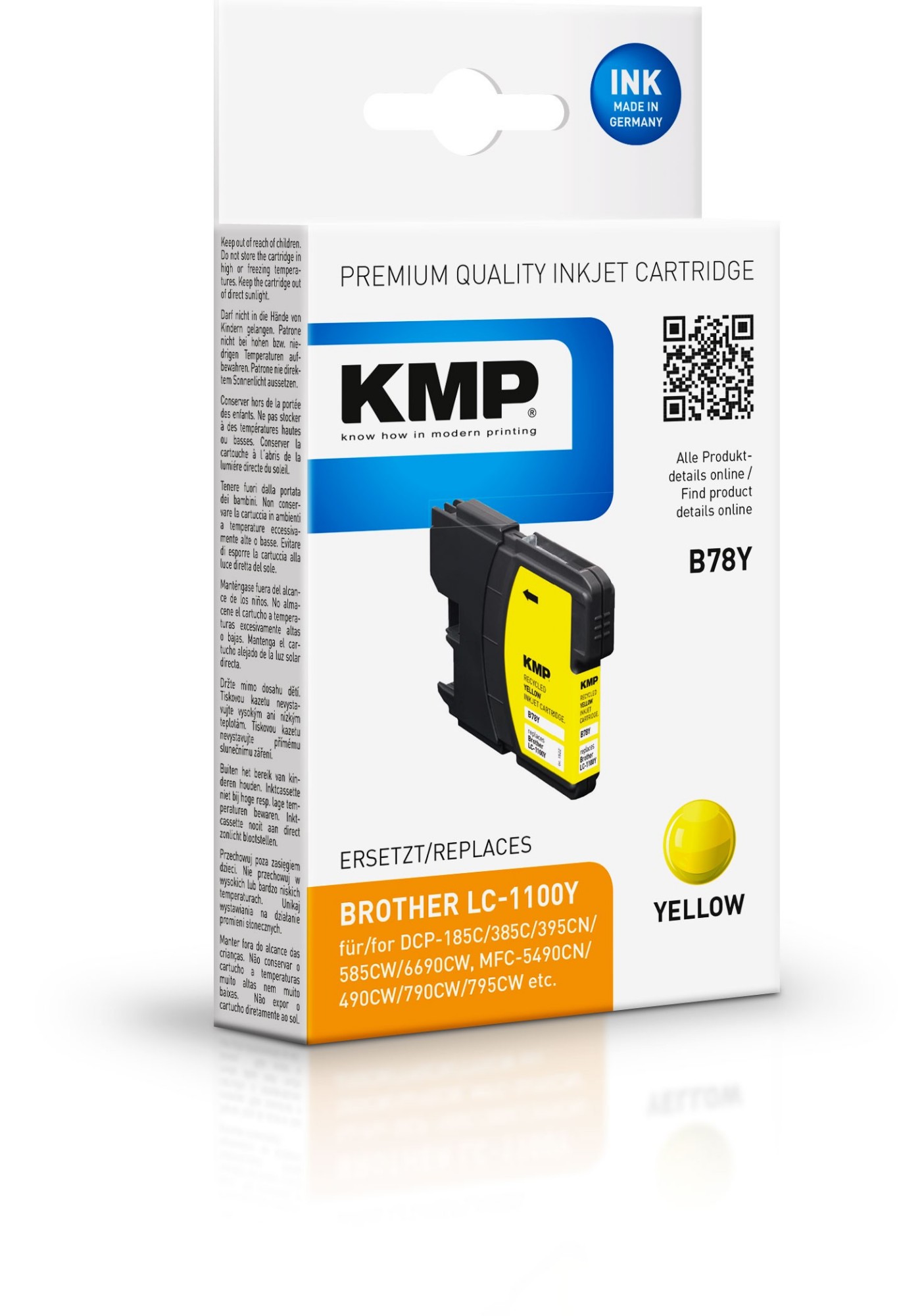 KMP B78Y ink cartridge 1 pc(s) Compatible Yellow