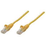 Intellinet Network Patch Cable, Cat6, 0.25m, Yellow, Copper, S/FTP, LSOH / LSZH, PVC, RJ45, Gold Plated Contacts, Snagless, Booted, Lifetime Warranty, Polybag