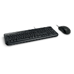 Microsoft Wired Desktop 600 keyboard Mouse included USB QWERTY Black
