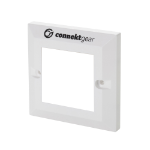 connektgear AV Single Faceplate - 2 Module 86 x 86mm Bevelled Edge - White