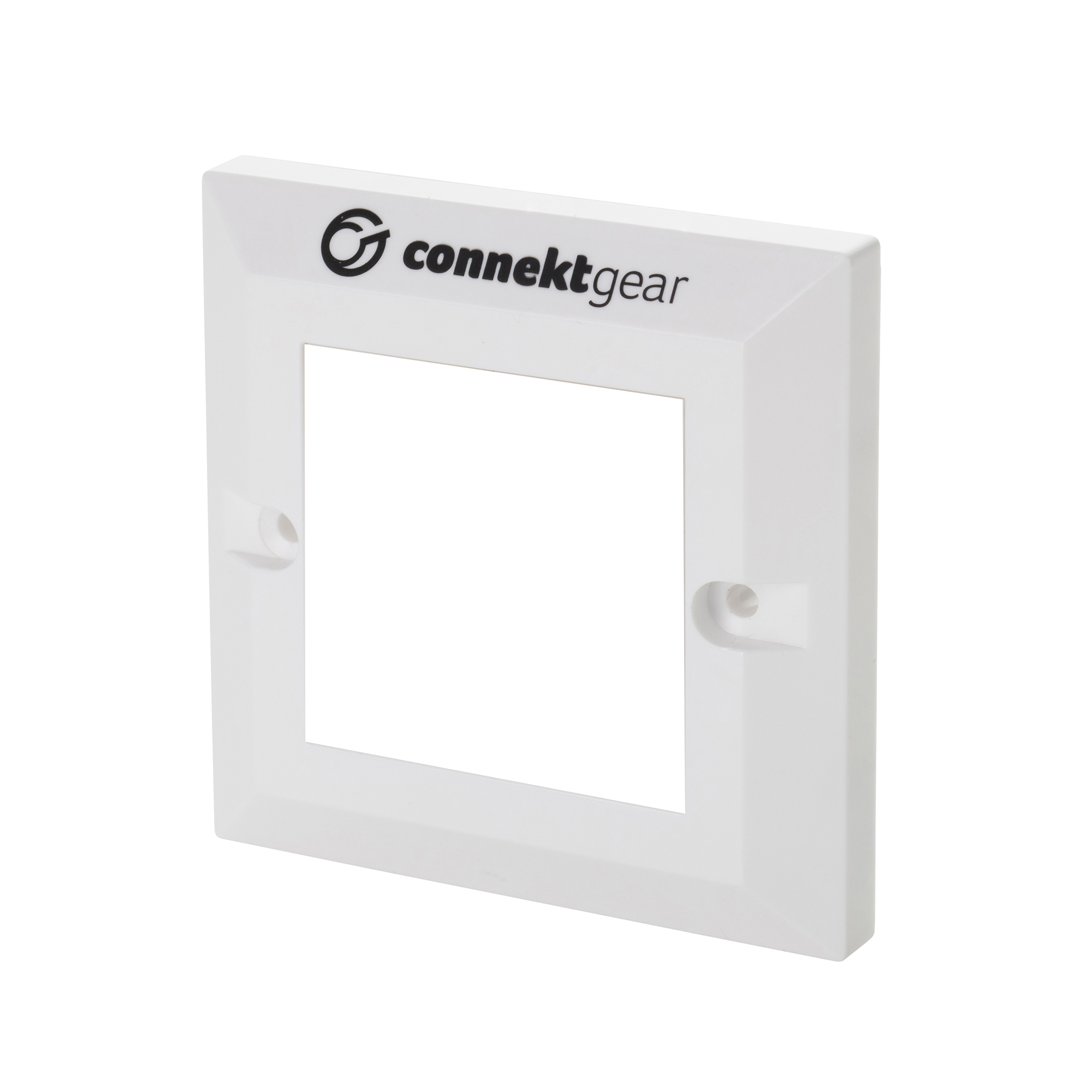 Connektgear White Av Single Faceplate - 2 Module 86 X 86Mm Bevelled Edge - W