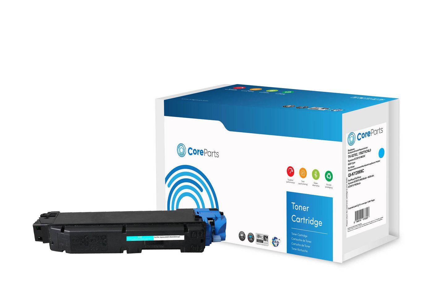 Image of CoreParts QI-KY2069C toner cartridge 1 pc(s) Compatible Cyan