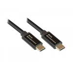 Alcasa 2213-SF015S USB-kabel USB 2.0 1,5 m USB C Zwart